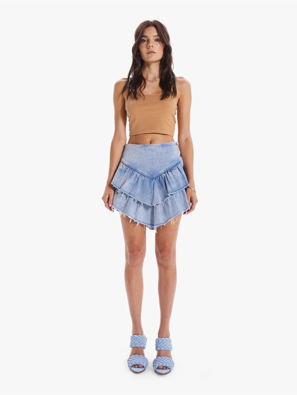 Mother Raw Edge Ruffle Mini Skirt - Picture 3 of 6